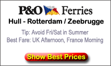 P&O Ferry From Hull to Rotterdam & Zeebrugge
